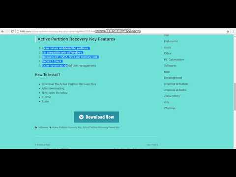 active partition recovery registration key