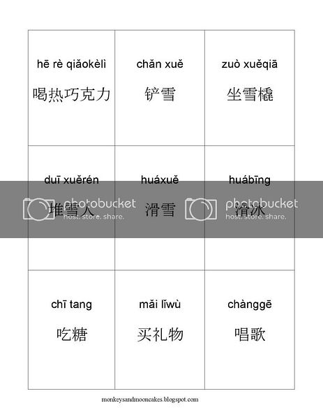 printable chinese to english flashcards